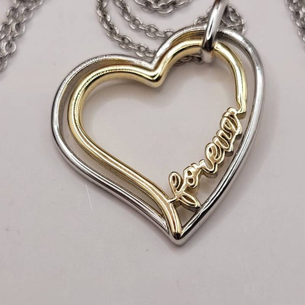 ❤ Engelsrufer Kette und Herzanhänger aus 925er Silber Bicolor