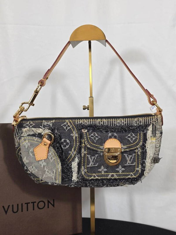 Louis Vuitton Monogram Denim Patchwork Pochette - Limited Edition 2007
