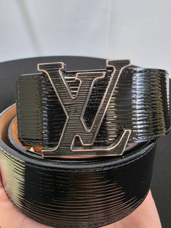 Louis Vuitton LV Initiales Gürtel – Schwarzes Epi-Leder – Vintage 2010