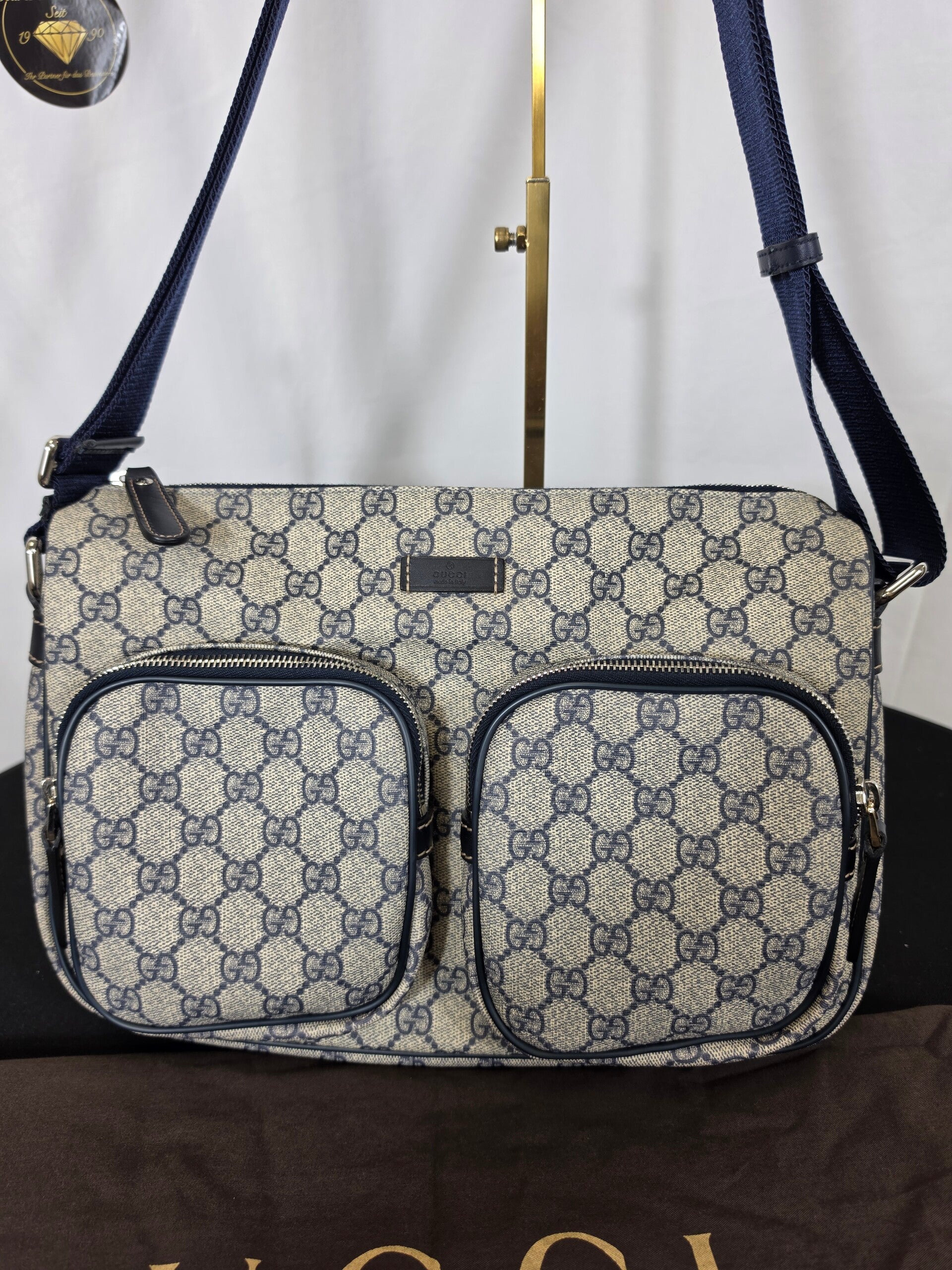 Gucci GG Supreme Crossbody / Messenger Bag – Zwei Fronttaschen