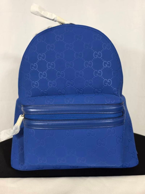 Gucci Edge Medium Rucksack – GG Embossed – Königsblau  Zustand: 10/10