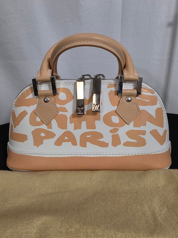 Louis Vuitton x Stephen Sprouse Alma Graffiti PM – Limited Edition 2001 – Beige/Weiß – 8,5/10