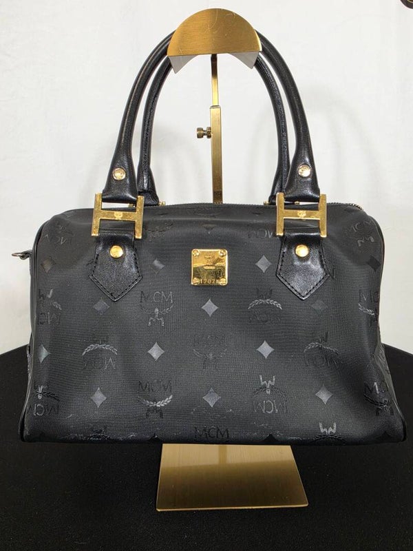 MCM Vintage Boston Bag – Schwarz – Goldfarbene Hardware – 8,5/10