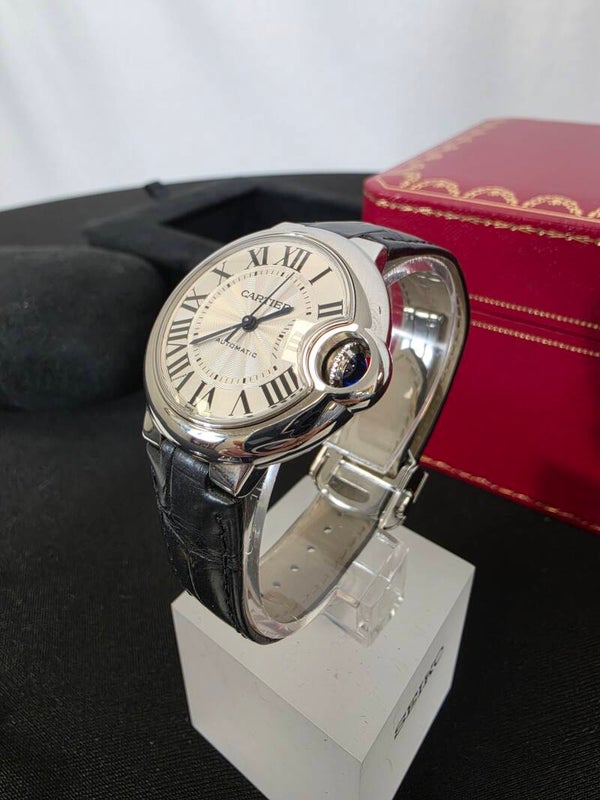 Cartier Ballon Bleu de Cartier 33 mm – Automatik – Edelstahl – Leder – neuwertig / ungetragen