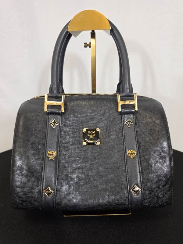 MCM VINTAGE LEDER BOSTON BAG – MEDIUM – SCHWARZ – 2008 – 9/10