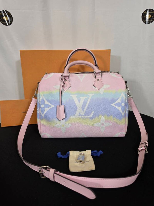 LOUIS VUITTON SPEEDY BANDOULIÈRE 30 LV ESCALE PASTEL – LIMITED EDITION 2020 – 9/10