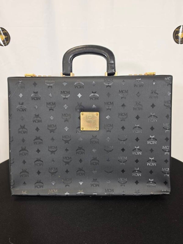 MCM VINTAGE HARDCASE AKTENKOFFER / ATTACHÉ CASE – BLACK VISETOS – 9/10