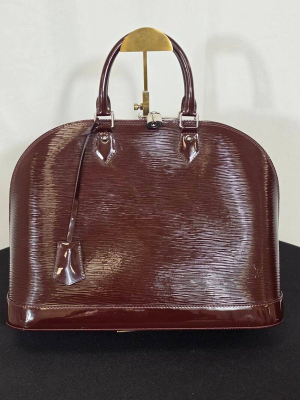 LOUIS VUITTON ALMA GM – EPI ELECTRIC LEDER – BORDEAUX / AMARANTE – 8,5/10