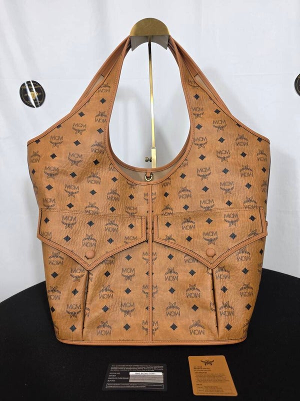 MCM LENI SHOPPER X-LARGE – VISETOS COGNAC – 10/10
