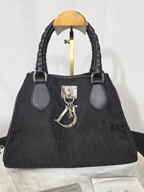 CHRISTIAN DIOR VINTAGE LOVELY TROTTER TOTE – SCHWARZ – 9,5/10