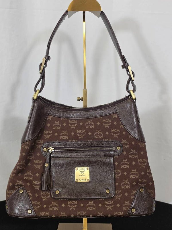 MCM Vintage Monogram Hobo Bag – Braun – Stoff & Leder – 9/10