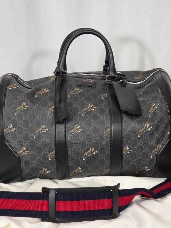 Gucci GG Supreme Tigers Duffle Bag – Reisetasche / Weekender – 9/10