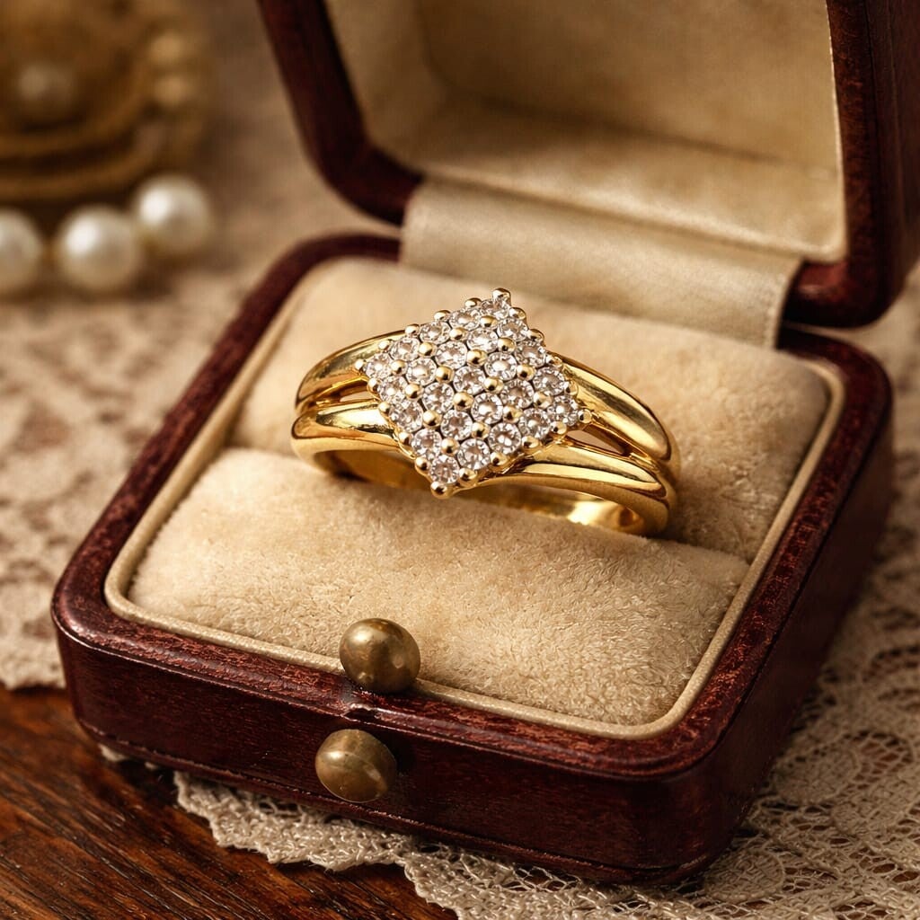 ❤Brillantring aus 585er Gelbgold Größe 55