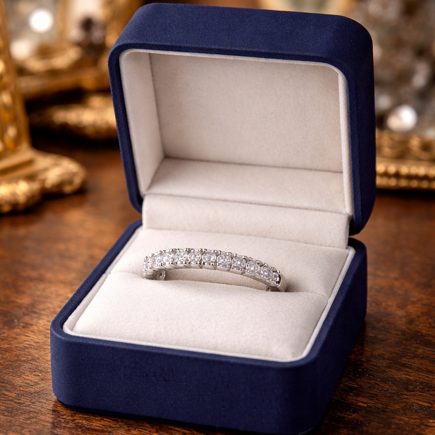 ❤Diamantring 1,10 ct. Brillanten - Halb Memory - 585er Weißgold