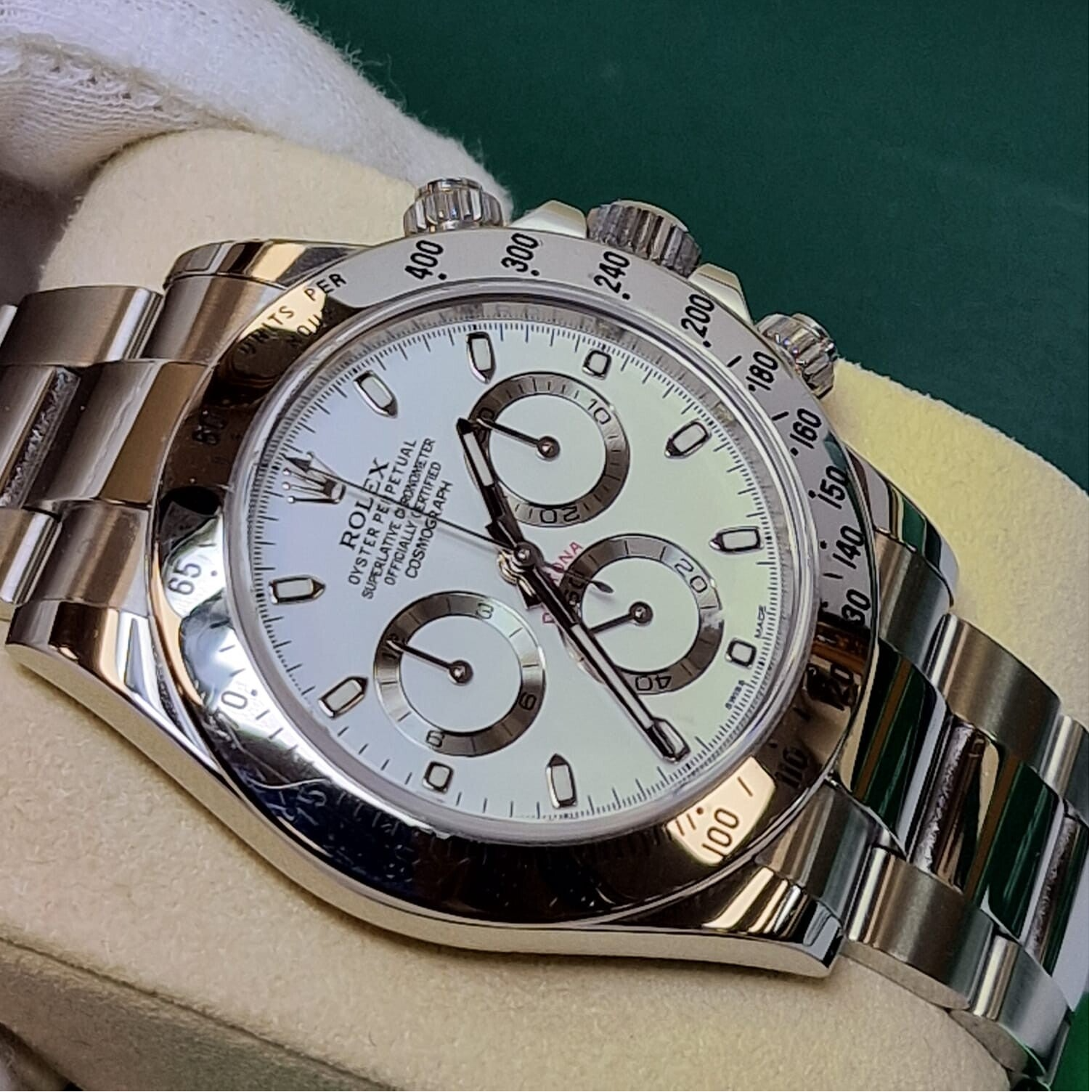 ❤Rolex Cosmograph Daytona Stahl - Weißes Ziffernblatt - Full Set