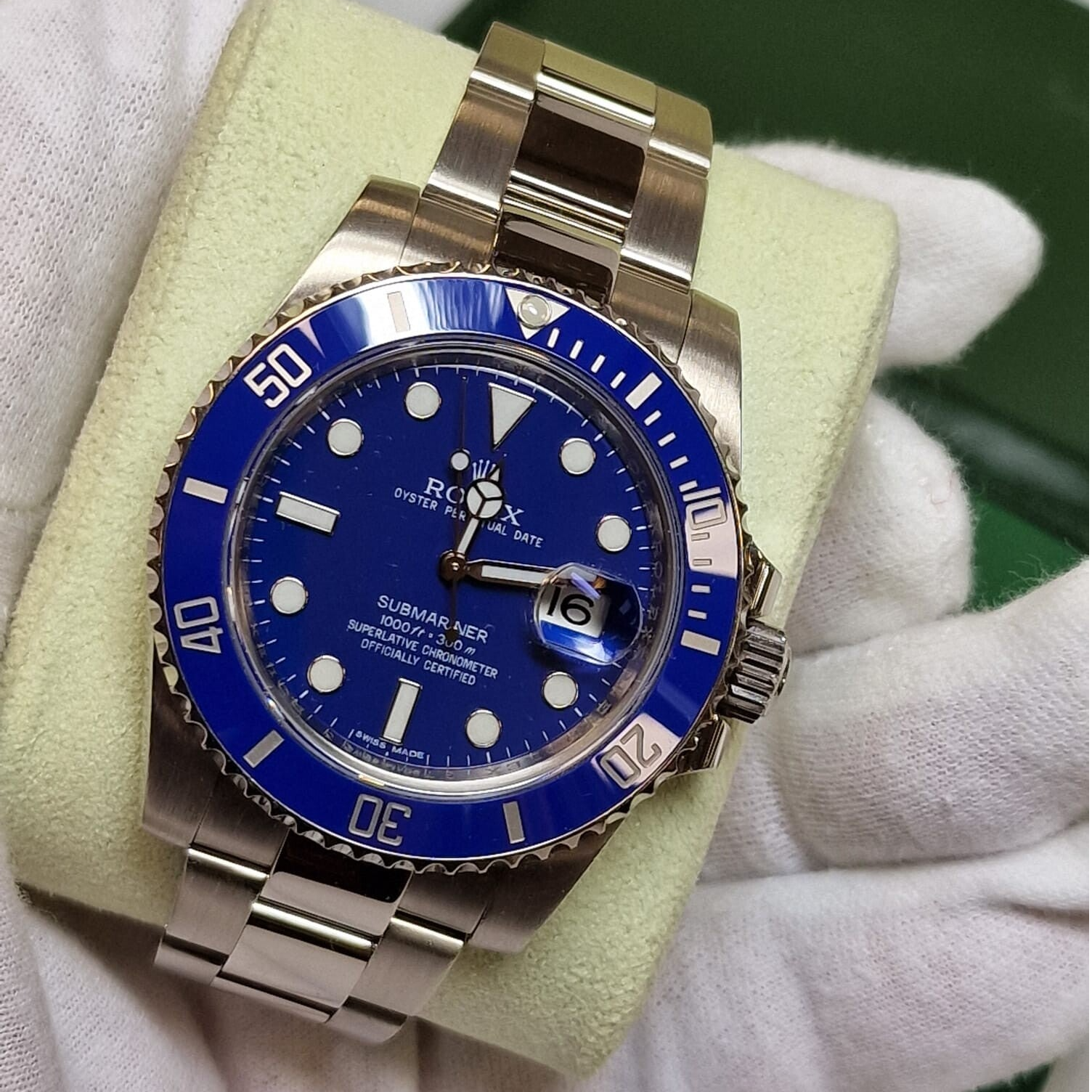 ❤Rolex Submariner Date ,,Smurf" Full Set 04/2013