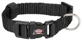 TRIXIE HALSBAND HOND PREMIUM ZWART 35-55X2 CM