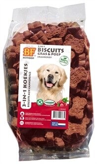 BF PETFOOD 3 IN 1 HONDENKOEKJES MET CRANBERRY 500 GR