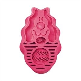 KONG ZOOMGROOM RUBBER BORSTEL ROZE 7,5X4X12 CM