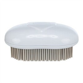 TRIXIE TEXTIELBORSTEL WIT / GRIJS 7X10 CM