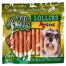 ANTOS CHICKEN D'LIGHT LOLLIES 400 GR