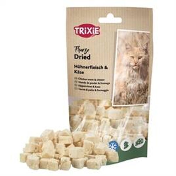 TRIXIE FREEZE DRIED KIPPENVLEES EN KAAS 6X25 GR