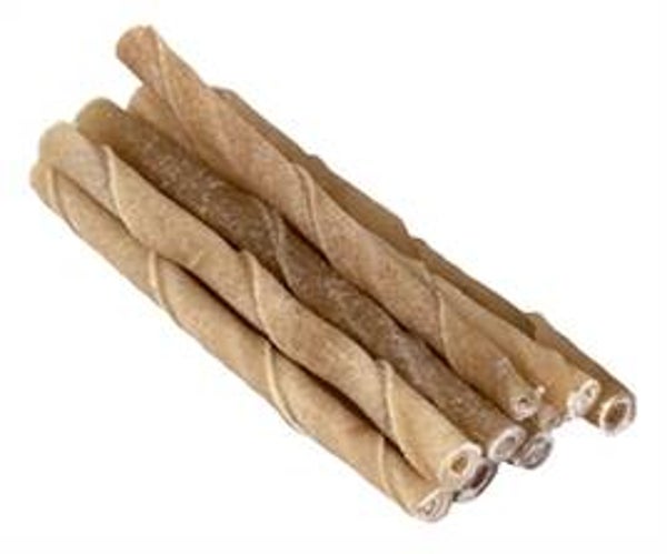 PETSNACK SNACK TWISTED STICK / STAAFJES GEDRAAID 5 INCH 12,5 CM 10 MM 50 ST