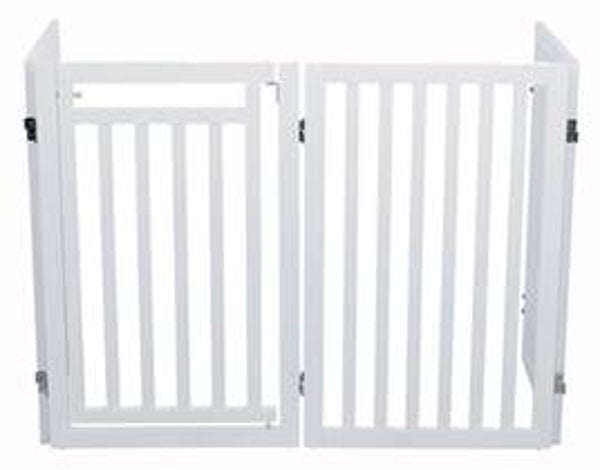 TRIXIE HONDENHEK MET DEUR WIT 60-160 X 81 CM