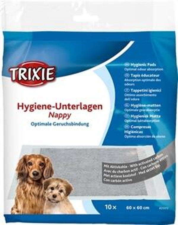 TRIXIE PUPPYPADS NAPPY MET KOOLSTOF 60X60 CM 5X10 ST