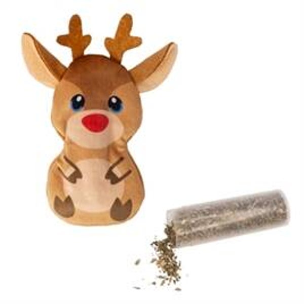 KONG HOLIDAY RENDIER HERVULBAAR MET CATNIP 5X5X10 CM