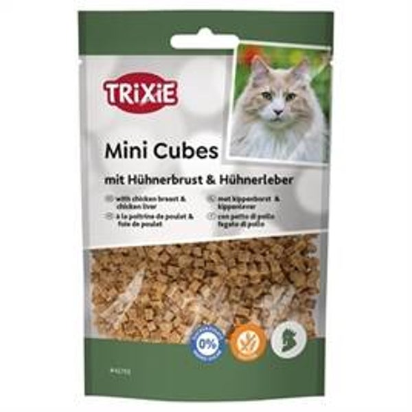 TRIXIE MINI CUBES MET KIPPENBORST EN KIPPENLEVER 50 GR