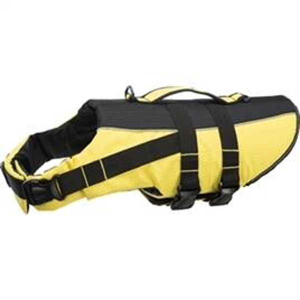 TRIXIE ZWEMVEST GEEL / ZWART XS 30-50X28 CM