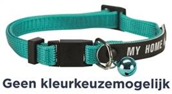 TRIXIE HALSBAND KAT MY HOME MET ADRESFLAP ASSORTI