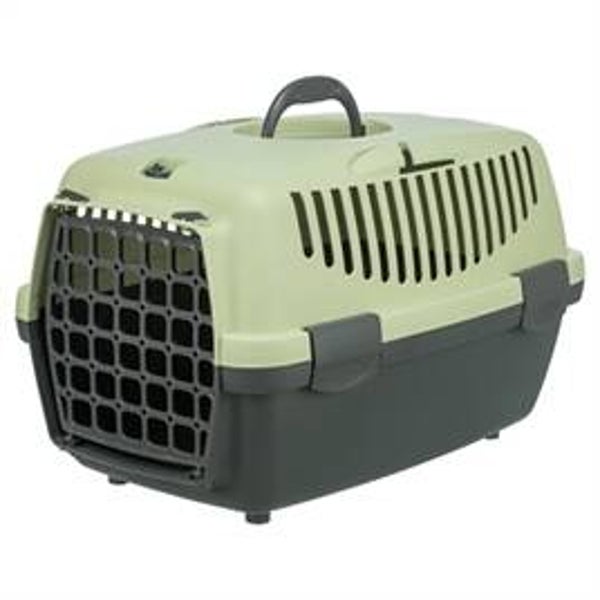 TRIXIE VERVOERSBOX CAPRI 1 DONKERGRIJS / PASTELGROEN 32X48X31 CM
