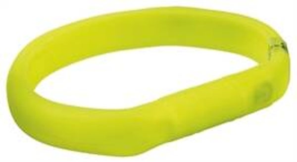 TRIXIE LICHTGEVENDE HALSBAND HOND FLASH USB SILICONE GROEN 50X1,8 CM 2 ST