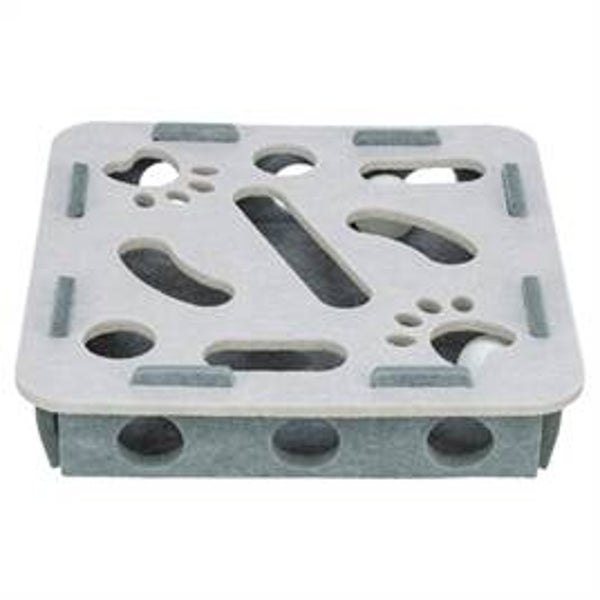 TRIXIE HOLE'N'ROLL BOX VILT GRIJS 30X30X7,5 CM