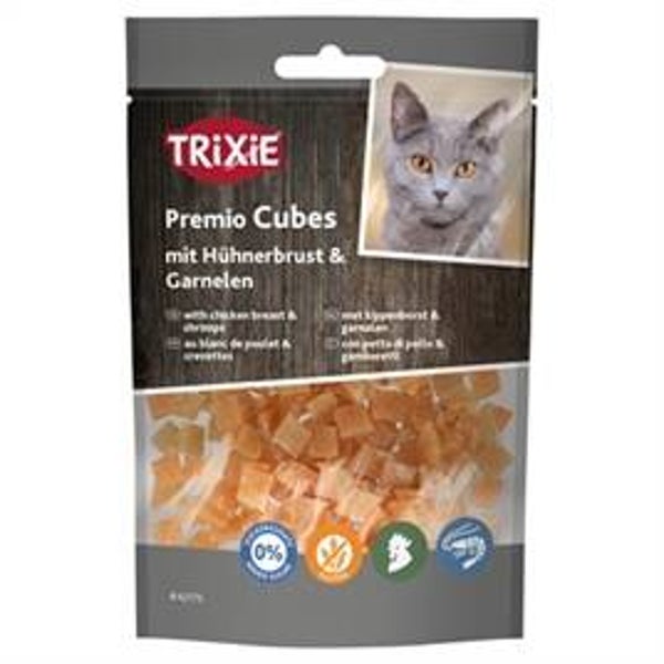 TRIXIE PREMIO CUBES MET KIPPENBORST EN GARNALEN 50 GR