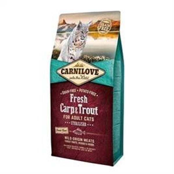 CARNILOVE CAT FRESH CARP / TROUT STERILISED 6 KG