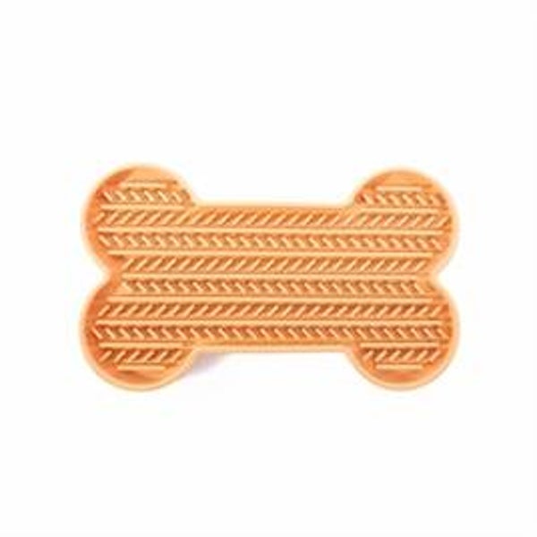 MARTIN LIKMAT BOT MET ZUIGNAPPEN SILICONEN GEEL 22X13X2 CM