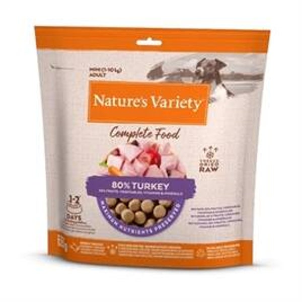 NATURES VARIETY FREEZE DRIED COMPLETE MINI ADULT 1-10 KG TURKEY 120 GR