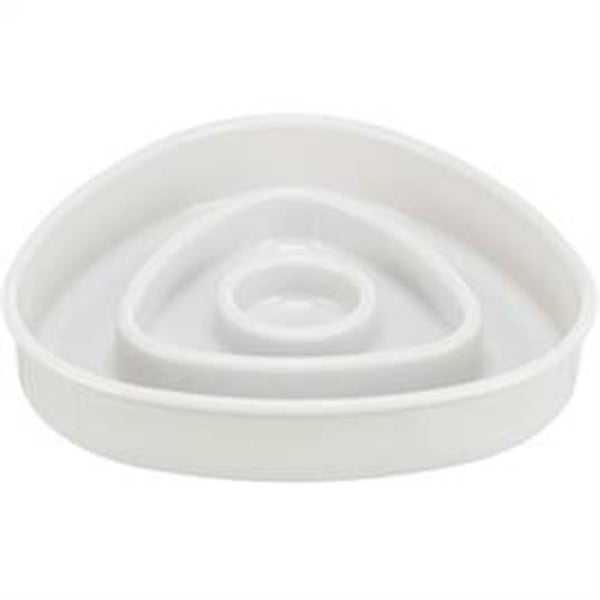 TRIXIE VOERBAK SLOWFEEDING KUNSTSTOF / TPR GRIJS 15X15 CM 350 ML