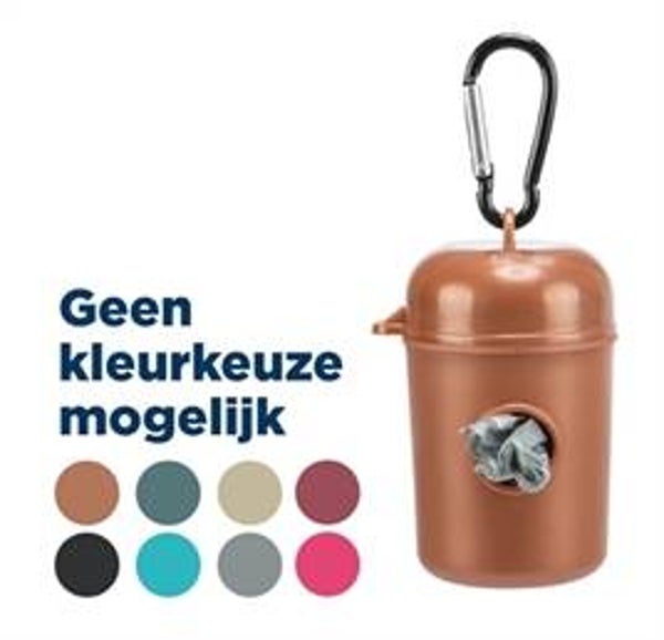TRIXIE POEPZAKDISPENSER MET 2X20 ZAKJES ASSORTI 4 ST