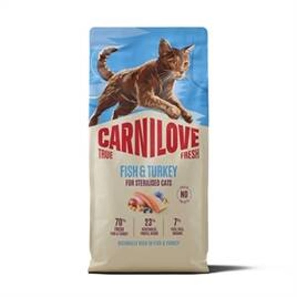 CARNILOVE TRUE FRESH ADULT STERILISED ALL BREEDS FISH / TURKEY 6 KG