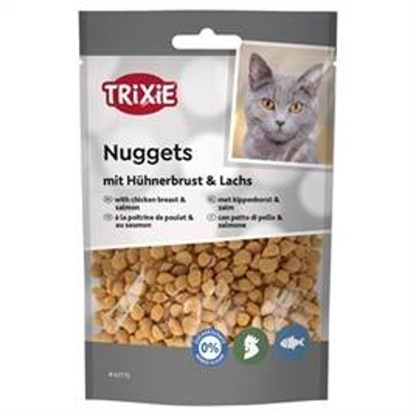 TRIXIE NUGGETS MET KIPPENBORST EN ZALM 50 GR