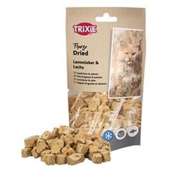 TRIXIE FREEZE DRIED LAMSLEVER EN ZALM 6X25 GR
