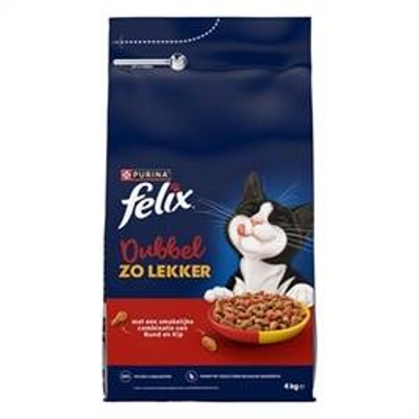 FELIX DROOG DUBBEL ZO LEKKER RUND / KIP / RODE BIET 4 KG