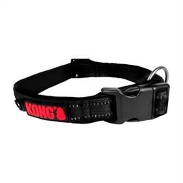 KONG HALSBAND HOND NYLON ZWART 35-50 CM
