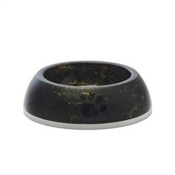 SAVIC VOERBAK DELICE 2 MARBLE ZWART / GOUD 20,5X20,5X6,5 CM 600 ML
