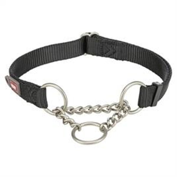 TRIXIE HALSBAND HOND PREMIUM HALFSLIP HALSBAND ZWART 30-40X1,5 CM