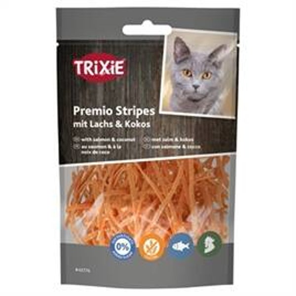 TRIXIE PREMIO STRIPES MET ZALM EN KOKOS 50 GR